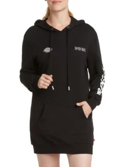 DICKIES GIRL LOGO HOODIE DRESS
