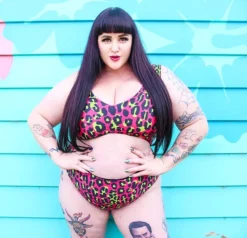 SOURPUSS LEOPARD MONOKINI HOT PINK