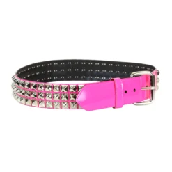 Funk Plus Neon Dreams HOT PINK 3 ROW PYRAMID STUD BELT