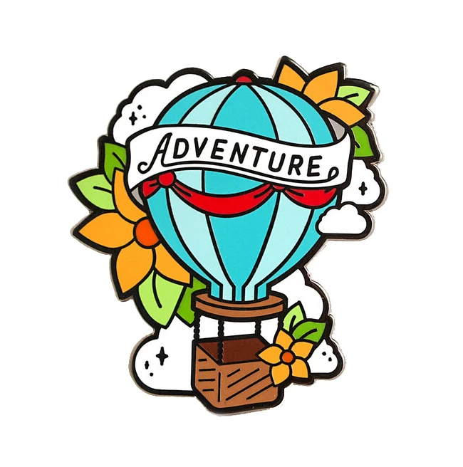 LUXCUPS CREATIVE HOT AIR BALLOON ENAMEL PIN 3 LUXCUPS CREATIVE HOT AIR BALLOON ENAMEL PIN
