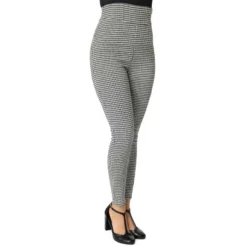Shop Sour+Plus UNIQUE VINTAGE HOUNDSTOOTH RIZZO CIGARETTE PANTS