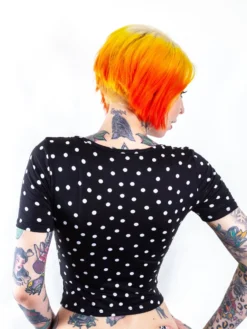 Shop Sour+Plus SOURPUSS POLKA DOT SUZIE TOP BLK/WHT