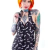 Ghouls Just Wanna Have Sun SOURPUSS LUNA BATS RUCHED ONE PIECE SWIMSUIT 2 Ghouls Just Wanna Have Sun SOURPUSS LUNA BATS RUCHED ONE PIECE SWIMSUIT