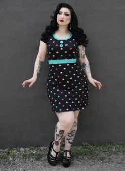Neon Dreams SOURPUSS MULTI SKULLS BEKI DRESS