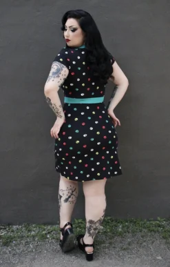Neon Dreams SOURPUSS MULTI SKULLS BEKI DRESS