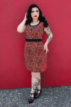 Neon Dreams SOURPUSS LEOPARD BEKI DRESS HOT PINK