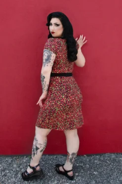 Neon Dreams SOURPUSS LEOPARD BEKI DRESS HOT PINK