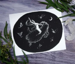 Homewares CAT COVEN INTO THE NIGHT PRINT