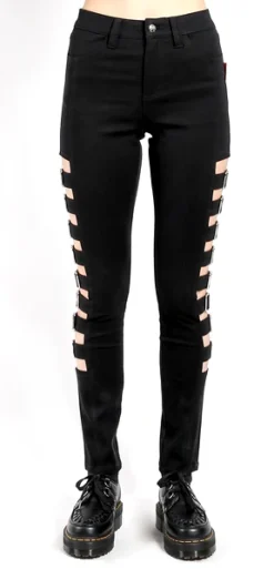 Tripp NYC TRIPP SIDE BUCKLE PANTS BLACK Apparel