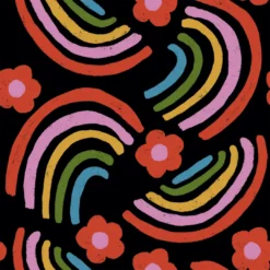 MISS LULO RAINBOWS JANI SWING DRESS