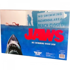 TRICK OR TREAT STUDIOS JAWS NO SWIMMING WOOD SIGN