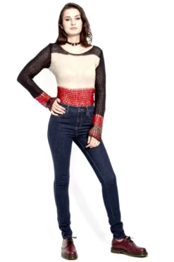 Tripp NYC TRIPP DARK BLUE DENIM HI RISE T-BACK JEANS