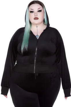 Shop Sour+Plus KILLSTAR JUST CREW-SIN VELVET HOODIE BLACK 8 Shop Sour+Plus KILLSTAR JUST CREW-SIN VELVET HOODIE BLACK