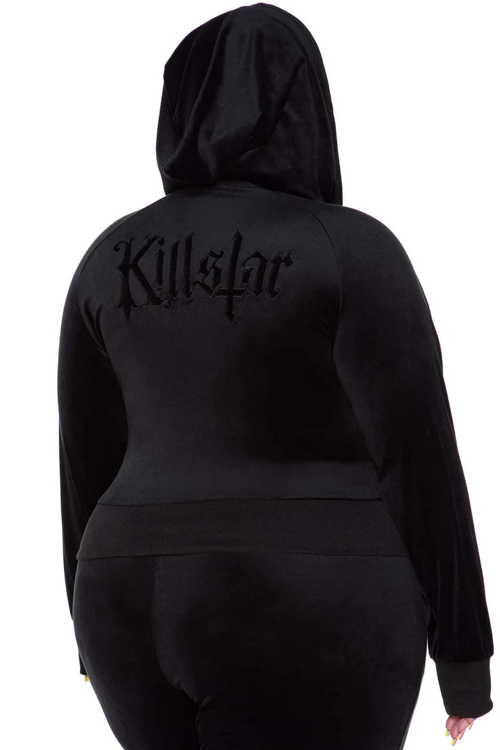 Shop Sour+Plus KILLSTAR JUST CREW-SIN VELVET HOODIE BLACK 6 Shop Sour+Plus KILLSTAR JUST CREW-SIN VELVET HOODIE BLACK