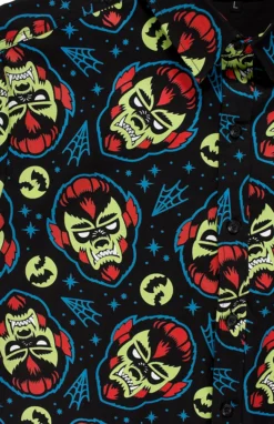 KUSTOM KREEPS WOLFMAN BUTTON DOWN 7 KUSTOM KREEPS WOLFMAN BUTTON DOWN