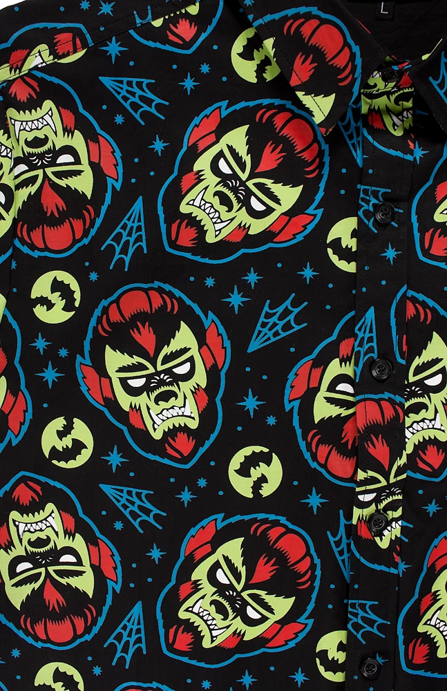 KUSTOM KREEPS WOLFMAN BUTTON DOWN 5 KUSTOM KREEPS WOLFMAN BUTTON DOWN