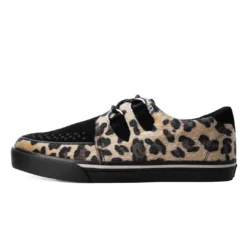 T.U.K. D-RING VEGAN VLK SNEAKER BLACK AND LEOPARD