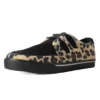 T.U.K. D-RING VEGAN VLK SNEAKER BLACK AND LEOPARD