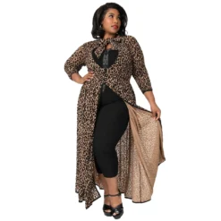 Shop Sour+Plus UNIQUE VINTAGE LEOPARD PRINT TALLULLAH DUSTER