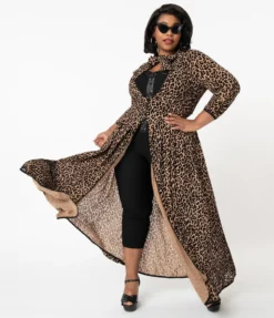 Shop Sour+Plus UNIQUE VINTAGE LEOPARD PRINT TALLULLAH DUSTER