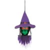 None Homewares HANGING SOUND & LIGHT MOTION ACTIVATED WITCH HEAD