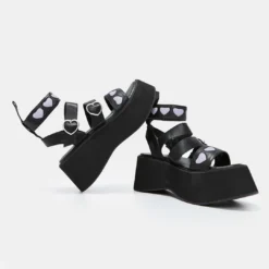 Koi Footwear What's New KOI LOVERGIRL PLATFORM LILAC HEART SANDALS