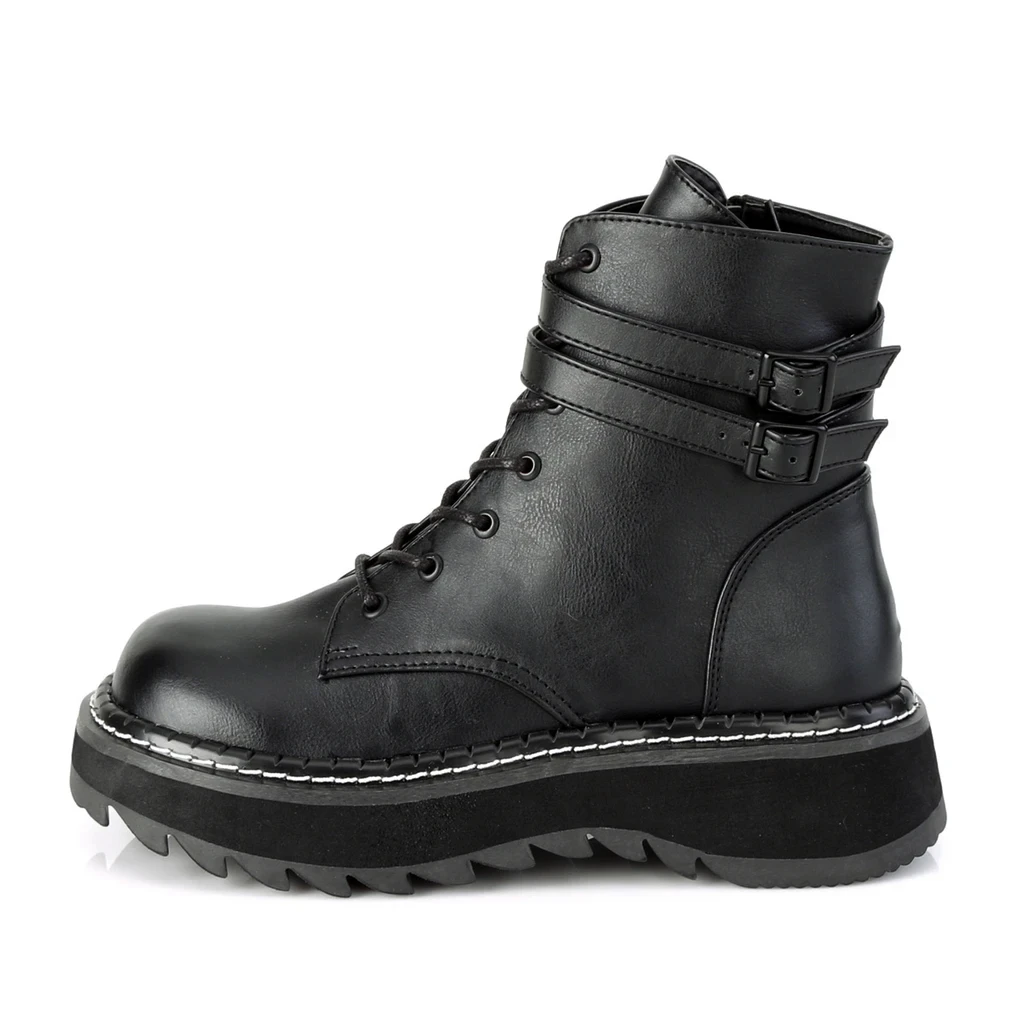 DEMONIA LILITH LACE UP ANKLE BOOTS 5 DEMONIA LILITH LACE UP ANKLE BOOTS