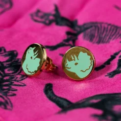LUXCUPS CREATIVE DINO EARRINGS MINT