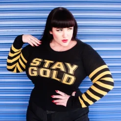 SOURPUSS STAY GOLD SWEATER Shop Sour+Plus