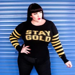 SOURPUSS STAY GOLD SWEATER Shop Sour+Plus