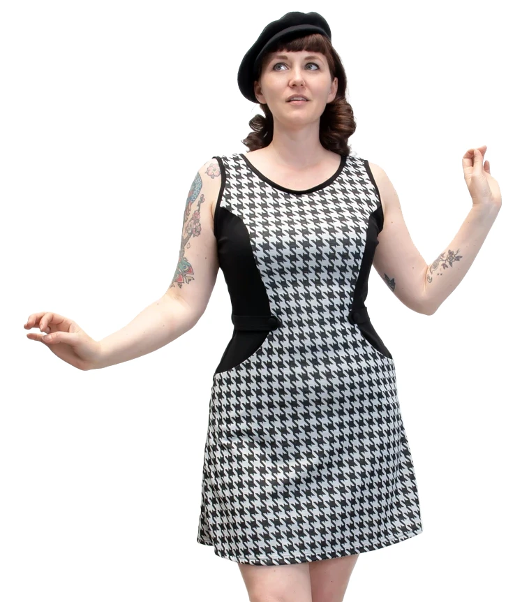 Shop Sour+Plus HEART OF HAUTE MANDIE HOUNDSTOOTH DRESS 3 Shop Sour+Plus HEART OF HAUTE MANDIE HOUNDSTOOTH DRESS