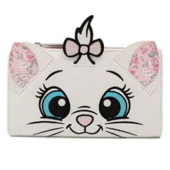 LOUNGEFLY DISNEY MARIE FLORAL FACE FLAP WALLET Accessories