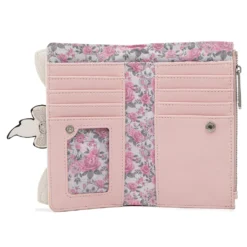 LOUNGEFLY DISNEY MARIE FLORAL FACE FLAP WALLET Accessories