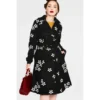 VOODOO VIXEN MARJORIE FLORAL COAT BLACK