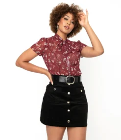 UNIQUE VINTAGE MARLO CORDUROY MINI SKIRT BLACK Shop Sour+Plus 10 UNIQUE VINTAGE MARLO CORDUROY MINI SKIRT BLACK Shop Sour+Plus