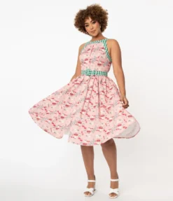 UNIQUE VINTAGE MUSHROOM PRINT MAXINE SWING DRESS Shop Sour+Plus