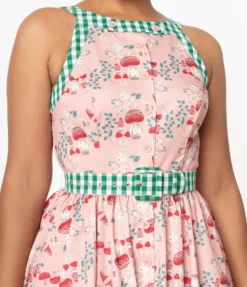 UNIQUE VINTAGE MUSHROOM PRINT MAXINE SWING DRESS Shop Sour+Plus