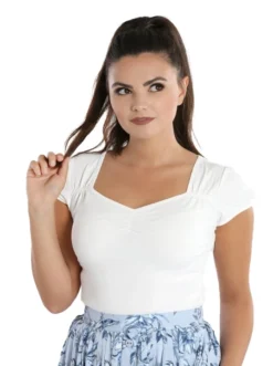 HELL BUNNY MIA TOP WHITE Shop Sour+Plus