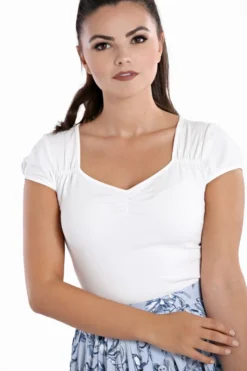 HELL BUNNY MIA TOP WHITE Shop Sour+Plus