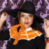 OBLONG BOX SHOP BEWITCHED STRAW HAT BLACK/ORANGE Accessories 1 OBLONG BOX SHOP BEWITCHED STRAW HAT BLACK/ORANGE Accessories