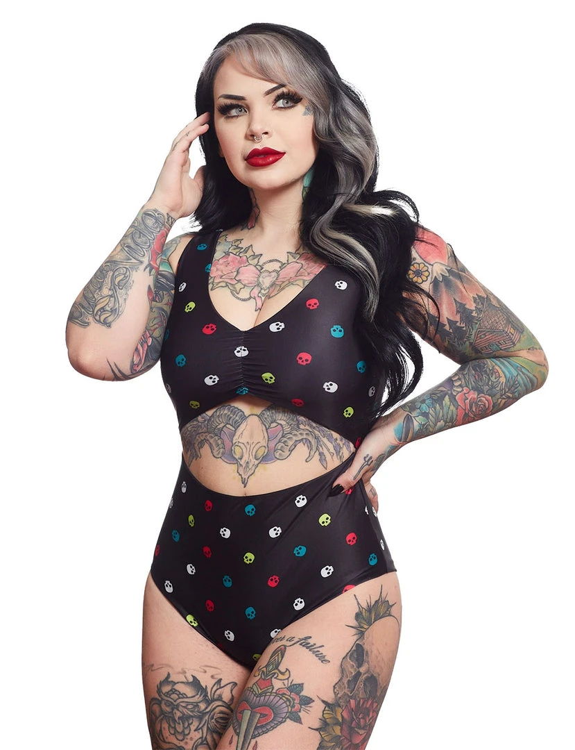 SOURPUSS MULTI SKULLS MONOKINI 3 SOURPUSS MULTI SKULLS MONOKINI