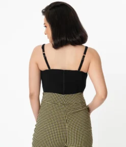 UNIQUE VINTAGE CORSET MITZI TOP BLACK 13 UNIQUE VINTAGE CORSET MITZI TOP BLACK