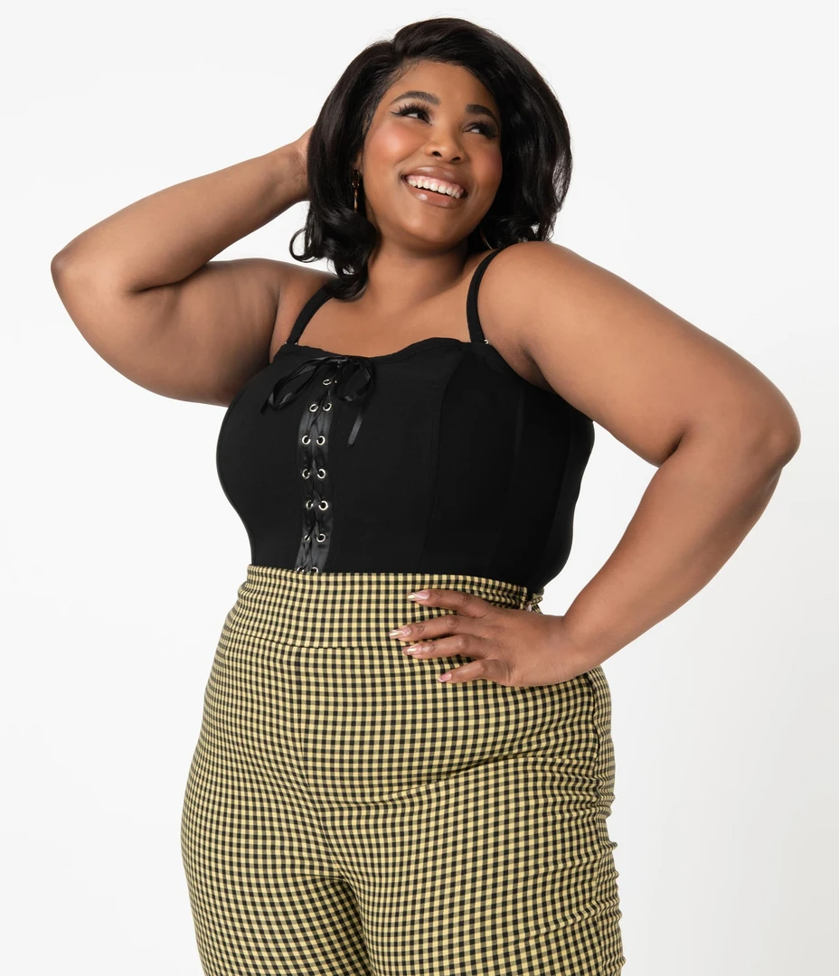 UNIQUE VINTAGE CORSET MITZI TOP BLACK 3 UNIQUE VINTAGE CORSET MITZI TOP BLACK