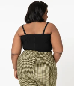 UNIQUE VINTAGE CORSET MITZI TOP BLACK