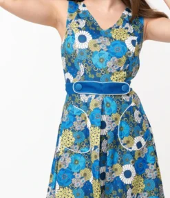 Shop Sour+Plus SMAK PARLOUR MOD FLORAL TOTALLY RADICAL FIT & FLARE DRESS