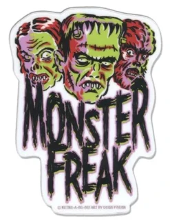 RETRO A GO GO MONSTER FREAK VINYL STICKER