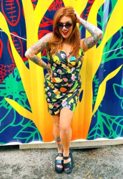SOURPUSS MONSTER LUAU TIKI DRESS