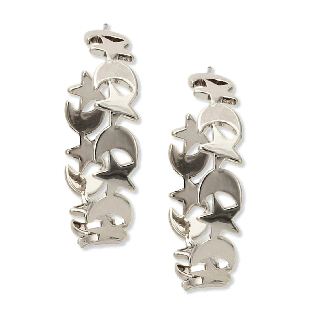 None MOON & STARS HOOP EARRINGS What's New 3 None MOON & STARS HOOP EARRINGS What's New