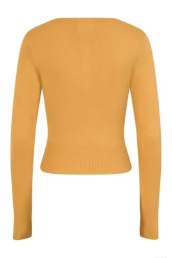 HELL BUNNY PALOMA CARDIGAN MUSTARD