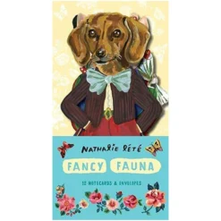 None NATHALIE LETE FANCY FAUNA NOTECARDS SET Homewares